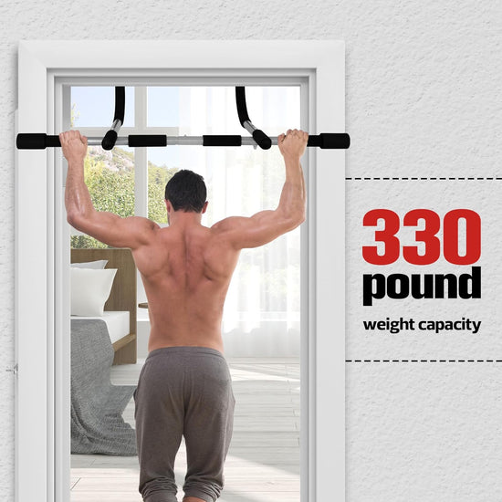 Pull-Up Bar Doorway Portable Chin-Up Bar Home Fitness Bar Upper Body Fitness Workout for Indoor Home Gyms Max Load 150Kg Black