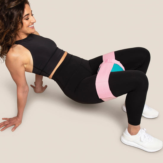 Exercise Thigh Toner with Adjustable 3Lb Rubber Workout Ball , Includes Air Pump - Pink