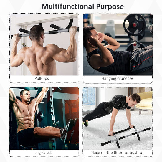 Pull-Up Bar for Doorway, Home Fitness Door Horizontal Bar Push up Bar for Indoor Gym Upper Body Workout
