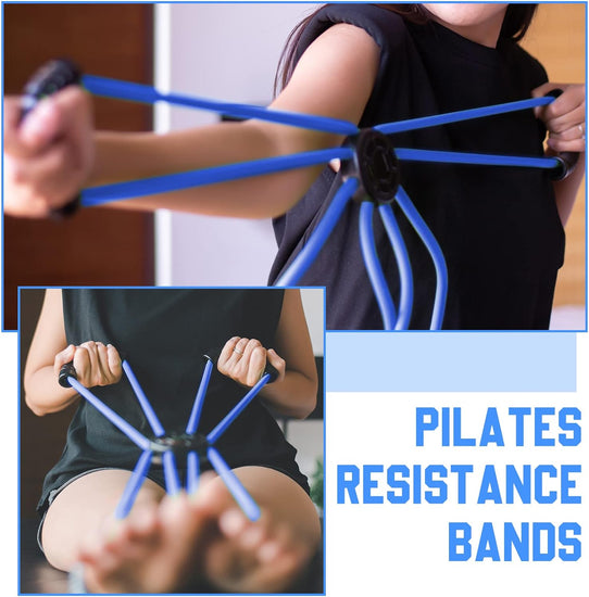 1 Pc Pilates Resistance Band Cross Exercise Band Elastic Loop Tube Pilates Reformer Pilates Bands with Comfort Grips Home Fitness Equipment for Women Body Muscles Workout Strength Training