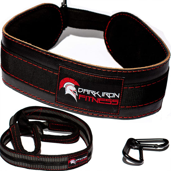 Dip Belt – Padded Leather Weight Lifting Belts W/ 40 Inch Strap for Squats & Pull Ups - Men & Women Weightlifting up to 270Lbs