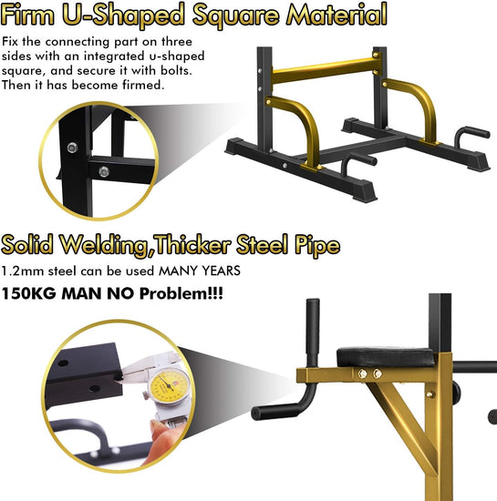 Power Tower Workout Pull up & Dip Station Adjustable Multi-Function Home Gym Fitness Equipment