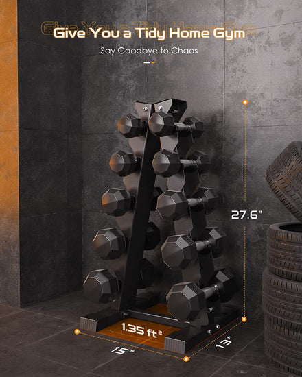 A-Frame Dumbbell Rack Stand Only, Weight Rack for Dumbbells(570/800 Pounds Weight Capacity, 2021 Version)