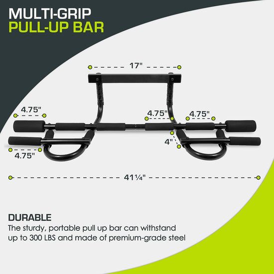 Doorway Mount, Foldable, Multi-Grip, Multi-Grip Lite and Wall-Mounted Pull Up/Chin-Up Bar