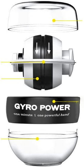 Exercise Wrist Force Power Ball Essential Auto-Start Spinner Gyro Ball with LED Lights for Fitness Wrist Strengthener, Grip Strengthener, Arm Strengthener…
