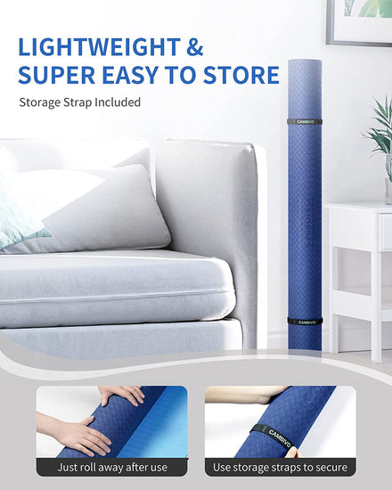 Large Yoga Mat (183 X 114Cm; 6Mm Thick) Extra Wide Workout Mat for Men and Women, Yoga Mat Thick Exercise Mats for Home Workout, Yoga, Pilates
