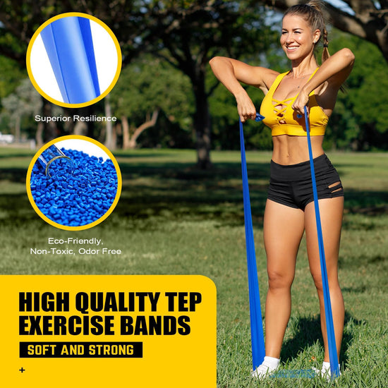 Resistance Bands,  Exercise Bands, Fitness Bands for Physical Therapy, Strength Training, Yoga, Pilates, Stretching, Non-Latex Elastic Bands with Different Strengths,Workout Bands for Home