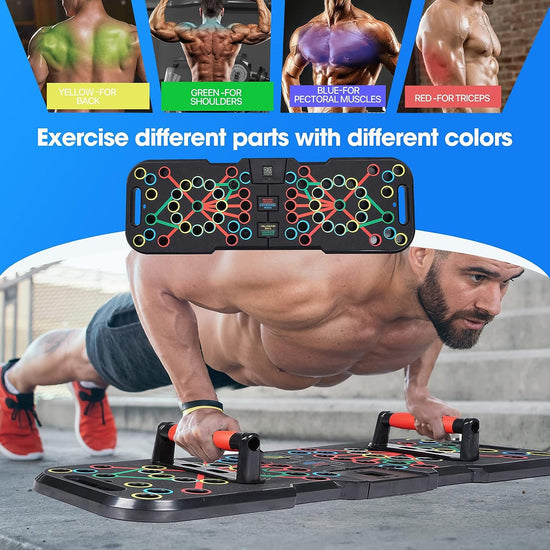 Push up Board with Counter Push up Bar Handles Strength Training Push up Stands Exercise Workout Fitness Equipment for Home Gym