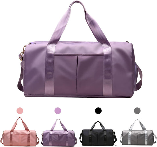 Sport Gym Bag with Dry Wet Separated and Shoes Compartment Lightweight Handbag Yoga Bag, Travelling Bag for Men Women with Adjustable Strap, Large Capacity Fitness Bag