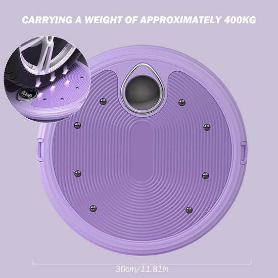 Twist Board 11.8'' Massage Waist Twisting Board with Pull Rope, AB Exercise with Counter 400KG Loading Waist Twisting Disc Quiet Indoor Fitness Equipment Waist Twisting Disc Exercise/438