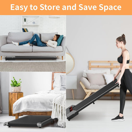 Walking Pad, under Desk Walking Pad Electric Treadmill Home Office Gym Exercise Fitness Machine W/App Control & Remote Control, 120KG Capacity