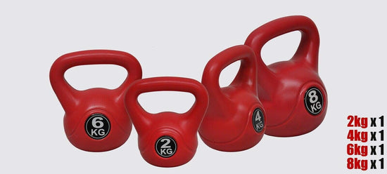 Kettlebell 20Kg Kettlebell Set Home Gym Weight Fitness Exercise - 8Kg + 6Kg + 4Kg + 2Kg - Training Fitness Equipment Sports Equipment