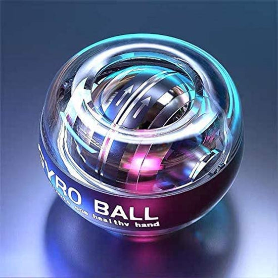Exercise Wrist Force Power Ball Essential Auto-Start Spinner Gyro Ball with LED Lights for Fitness Wrist Strengthener, Grip Strengthener, Arm Strengthener…