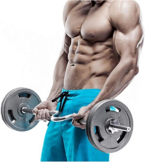 Pair of Collar Locks for Standard Barbell Weight Plates, 2-Pc. Set Standard Dumbbell Star and Spring Locks, High-Quality Steel for Ezy Curl Deadlift Parallel Bar Body Pump - Fitness Gym Exercise Equipment Accessories