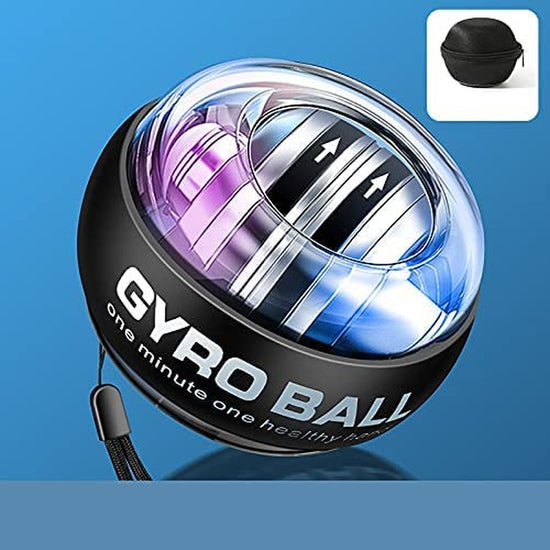 Exercise Wrist Force Power Ball Essential Auto-Start Spinner Gyro Ball with LED Lights for Fitness Wrist Strengthener, Grip Strengthener, Arm Strengthener…