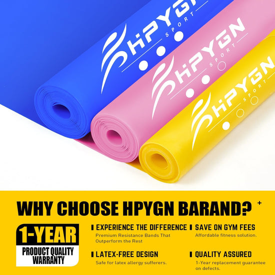 Resistance Bands,  Exercise Bands, Fitness Bands for Physical Therapy, Strength Training, Yoga, Pilates, Stretching, Non-Latex Elastic Bands with Different Strengths,Workout Bands for Home