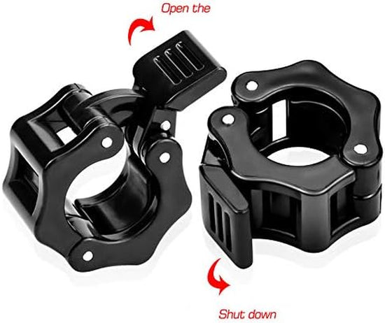 2Pcs Olympic Barbell Clips 30Mm Weightlifting Bar Clips Professional Olympic Weight Barbell Locks Collar Clamp for Workout Fitness & Strength Training