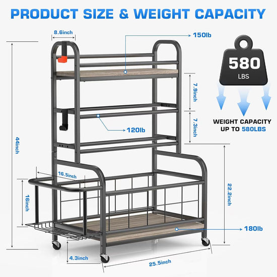Dumbbell Rack,  Weight Rack for Dumbbells and Kettlebells, All in One Home Gym Storage, Yoga Mat Organizer Holder with Hooks and Wheels, Workout Equipment Weight Stand for Home Exercise And