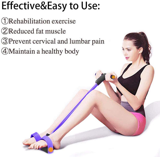 Multifunction Tension Rope, 6-Tube Elastic Yoga Pedal Puller Resistance Band, Natural Latex Tension Rope Fitness, for Abdomen/Waist/Arm/Leg Stretching Slimming Training