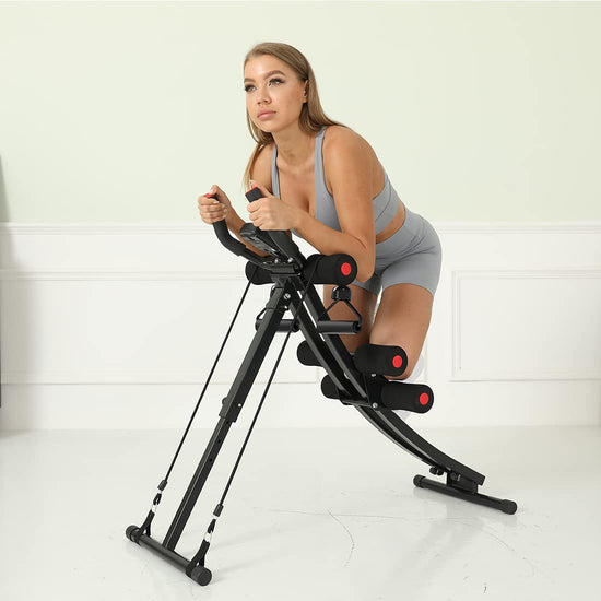 AB Workout Equipment, Home Gym Ab Machine for Abdominal Exercise and Strength Training, Height Adjustable Fitness Equipment