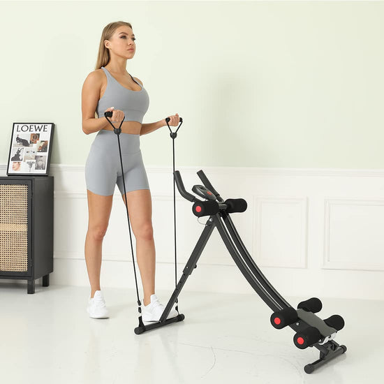 AB Workout Equipment, Home Gym Ab Machine for Abdominal Exercise and Strength Training, Height Adjustable Fitness Equipment