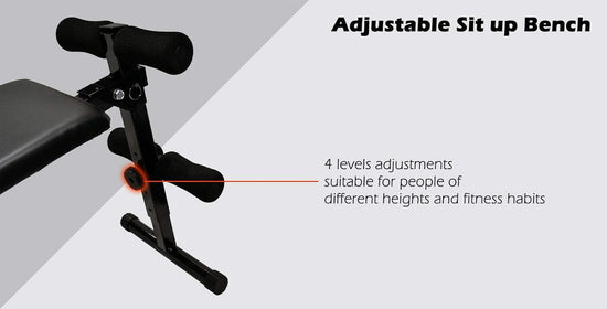 Adjustable Sit up Bench - Crunch Fitness Exercise Press Home Gym Equipment