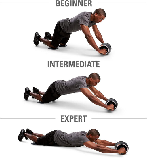 AB Carver Pro with Knee Pads, Ab Roller Exercise Wheel, Fitness Equipment for Home Gym, Black