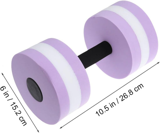 Water Dumbbells, 2Pc Water Aquatic Dumbells Exercise Foam Dumbbell Pool Resistance Aquatic Dumbbell EVA Yoga Barbell Exercise Fitness Equipment Exercises Equipment for Weight Loss