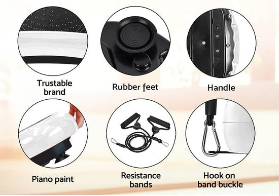 Vibration Machine, 99 Speed Foot Massager Vibrations Platform Machines Plate Exercise Weight Loss Fitness Home Gym Body Workout, with Resistance Bands and Remote Control