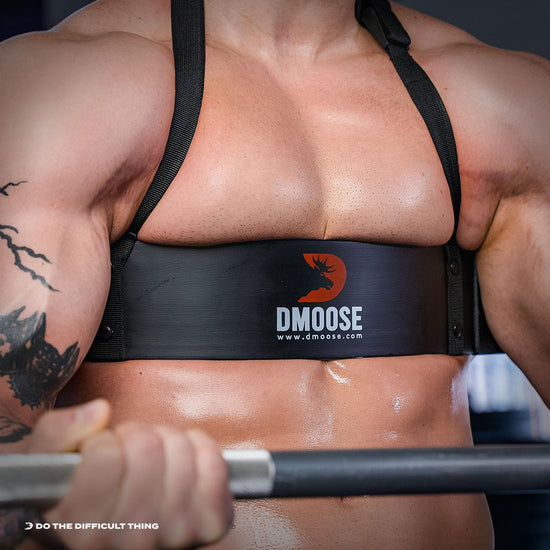 Dmoose Arm Blaster for Biceps Triceps Bodybuilding Muscle Strength Gains Workout Equipment Training Contoured Bicep Blaster Isolator Preacher Curling Weight Lifting Adjustable Strap Neoprene Padding