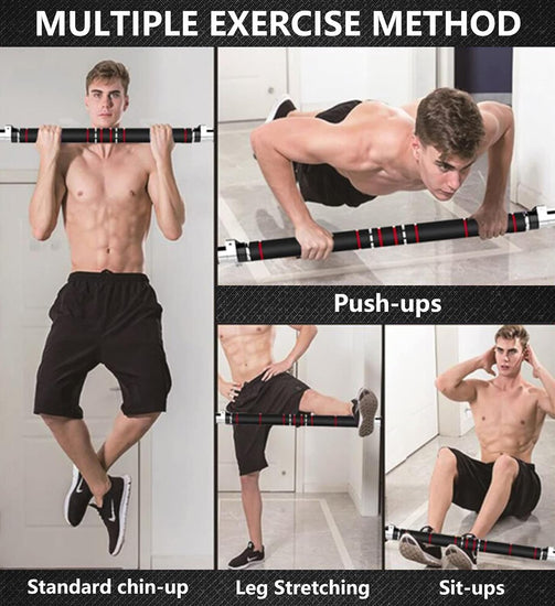Pull up Bar No Screw Installation Doorway Chin up Bar Adjustable Width Locking Mechanism Fitness Workout Bar Home Gym Equipment