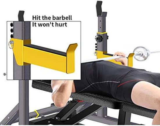 Home Gym Fitness Gym Equipment Adjustable Squat Rack with Dip Bars
