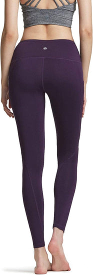 Women'S Thermal Tummy Control Yoga Pants with Pockets, High Waist Warm Fleece Lined Leggings, Winter Workout Running Tights