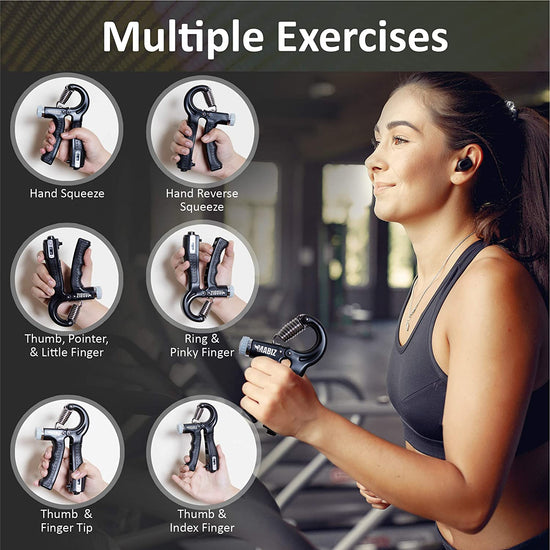 Hand Grip Strengthener(10-60Kg)-Premium Quality Forearm Strengthener with Adjustable Resistance, Intelligent Counting, Nonslip Ergonomic Handle for Athletes, Musicians, Rock Climbers and Therapy Workout