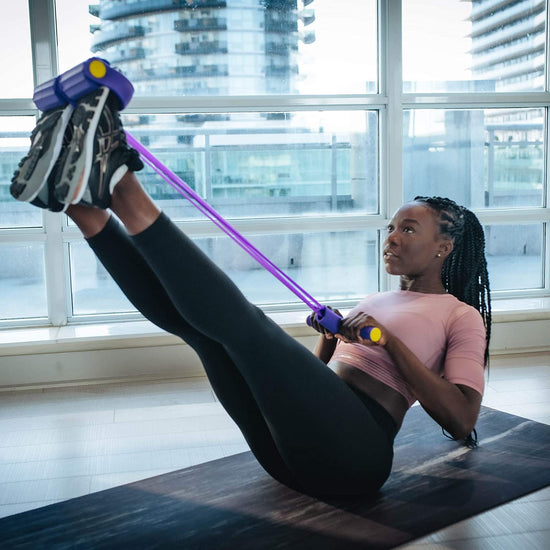 Pedal Resistance Band - Natural Latex Bodybuilding Expander - Exercise Sit up Equipment - Tension Band for Stomach, Arms, Legs, Abdomen - Yoga Stretching - Stomach Exercise Equipment - Tummy Trimmer