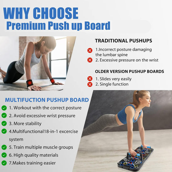 Push up Board- Multi-Function Foldable Push up Bar-Push up Stands Exercise Workout Fitness Equipment for Home Gym