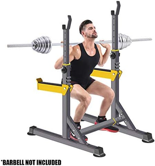 Home Gym Fitness Gym Equipment Adjustable Squat Rack with Dip Bars