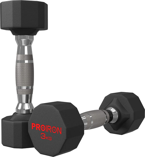 Rubber Dumbbells Pure Steel Dumbbell, Friction Welding(Compact and Never Loose) Weights Set Men Women Home Gym 3Kg 5Kg 8Kg 10Kg 12Kg 16Kg 20Kg 24Kg Fitness Training Exercise Body Strength Lifting Equipment (Pair or Single)