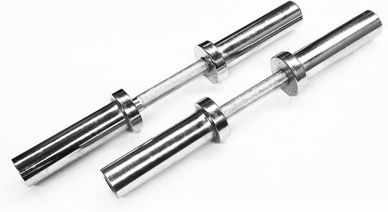 Olympic Dumbbell Pair + Spring Collar Weight Lifting Weight Plate Bars Home Gym Set