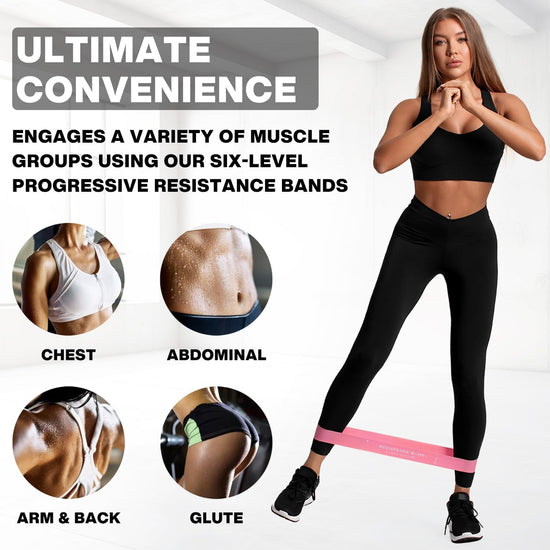 Meteor Essential Stretching Bands, Resistance Loop Set, Natural Latex Fitness Band for Workout, Yoga, Weightlifting, Physical Therapy, Rehab, Improve Mobility and Strength (Olympic)
