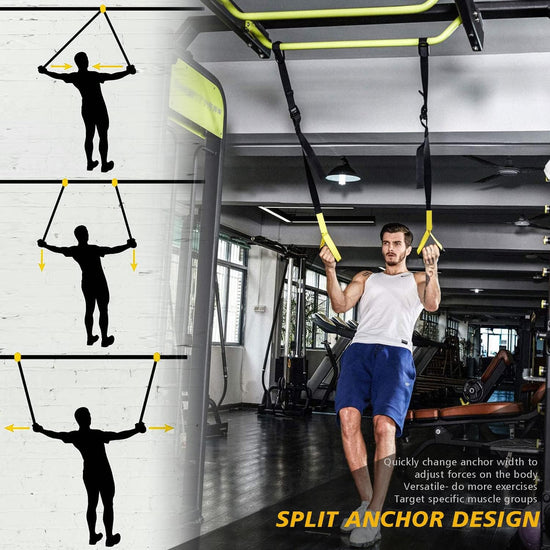 Suspension Trainer Home Gym Equipment Sling Trainer Workout Bands Fitness Straps Indoor Outdoor