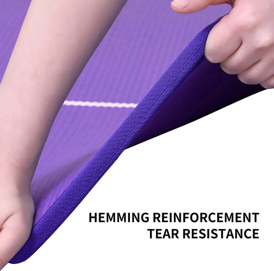 Yoga Mat Eco Friendly NBR All-Purpose 10Mm Thick Non-Slip Exercise Mat High Density Anti-Tear Pilates Mat with Carrying Strap for Yoga Pilates and Gymnastics - 183Cm X 66Cm X 1Cm - 4 Colours(Only Official Brand : )