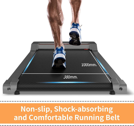 Walking Pad, under Desk Walking Pad Electric Treadmill Home Office Gym Exercise Fitness Machine W/App Control & Remote Control, 120KG Capacity