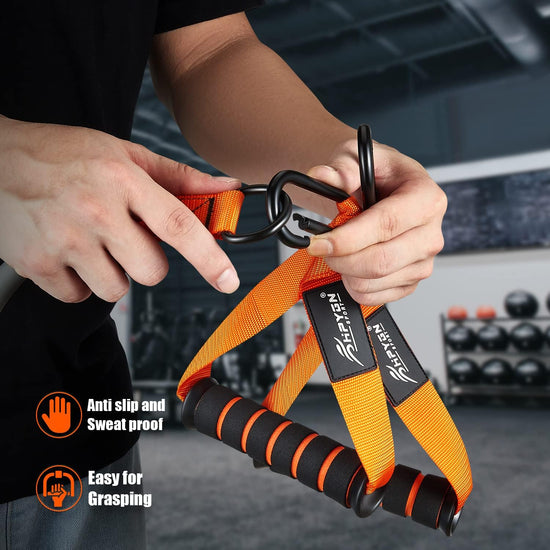 Heavy Resistance Bands 300Lbs, Weight Bands for Exercise with Handles, Door Anchor, Carry Bag, Workout Bands for Men, Physical Therapy, Muscle Training, Strength, Slim, Yoga, Home Gym Equipment