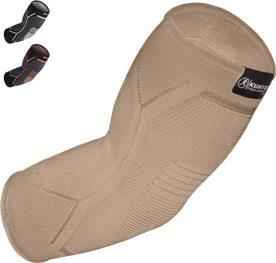 Kunto Fitness Elbow Brace Compression Support Sleeve for Tendonitis, Tennis Elbow, Golf Elbow Treatment - Reduce Joint Pain during Any Activity!