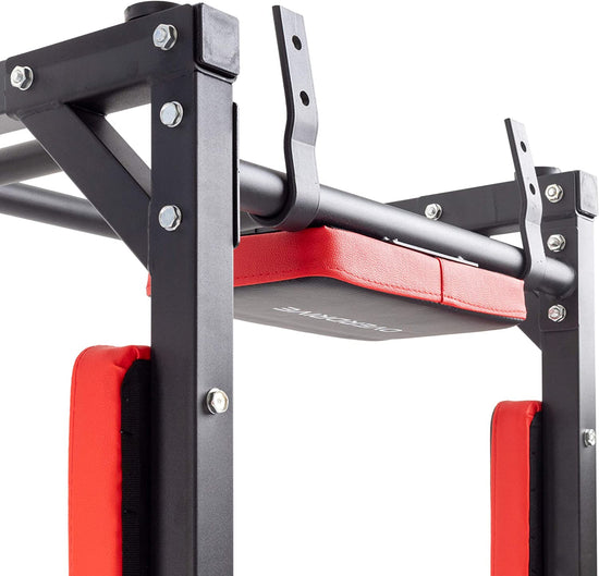 Pull up Bar and Dip Station by  Heavy Duty Wall Mounted Multi Grip Chip up Bar and Dip Bar for Home Gym Body Weight Exercise and Strength Training