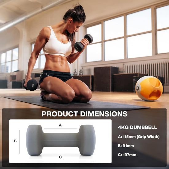 METEOR Dumbbells Anti-Slip Neoprene Dumbbell Soft Touch Grip Hand Weights Home Gym Exercise Dumbbells