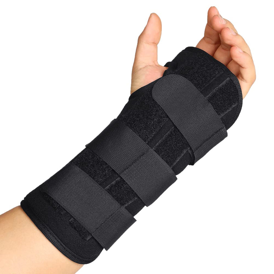 Wrist Brace, Carpal Tunnel Splint with Three Metal Support Strip for Tendonitis Arthritis Pain Relief for Men and Women [1Pcs] (Left Hand)