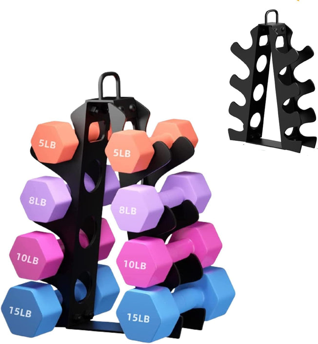 Weight Rack for Dumbbells,  Compact A-Frame Dumbbell Rack Stand Only, Dumbbell Rack with Handle, for Home Gym Workout