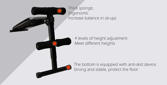 Adjustable Sit up Bench - Crunch Fitness Exercise Press Home Gym Equipment